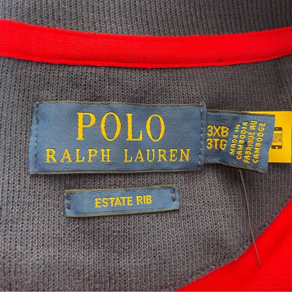 NWT Polo Ralph Lauren Men’s B&T Quarter Zip Pull Over - Size 3XB